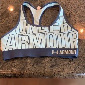 Blue sports bra